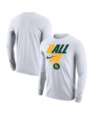 Men's White Baylor Bears Legend Bench Long Sleeve T-shirt $22.79 T-Shirts