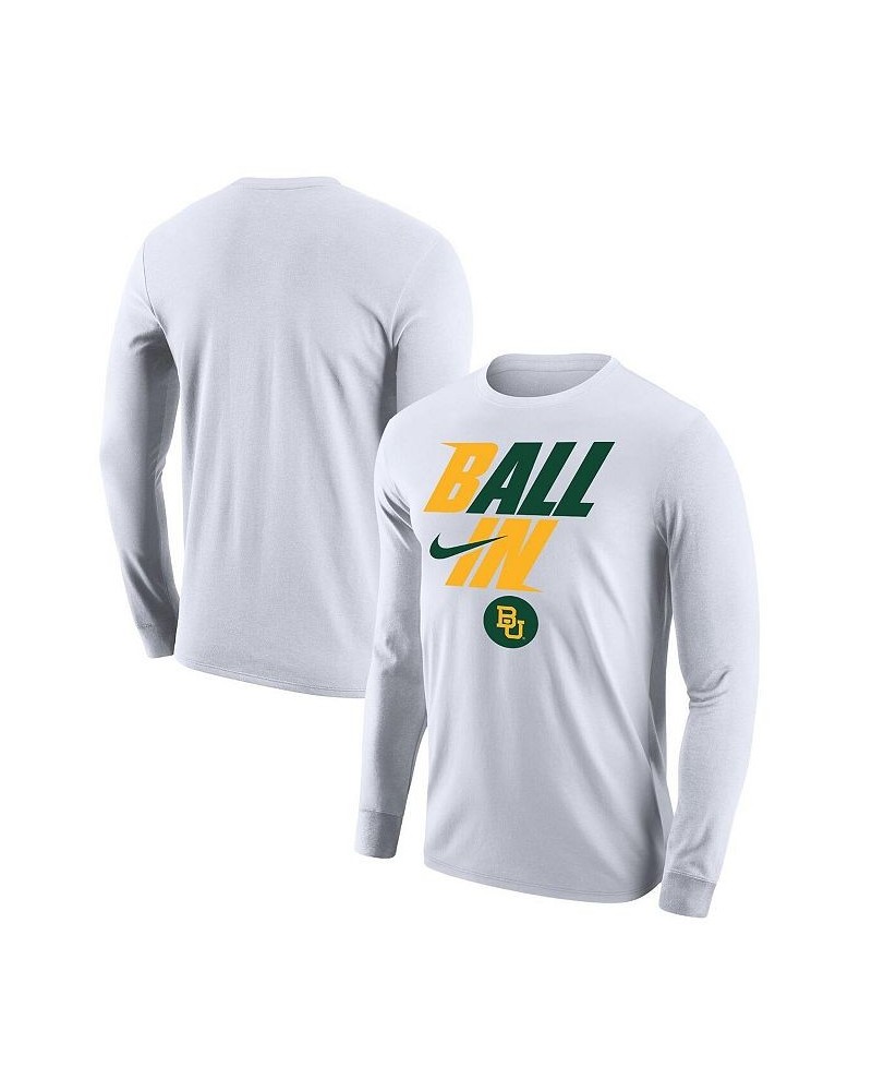 Men's White Baylor Bears Legend Bench Long Sleeve T-shirt $22.79 T-Shirts