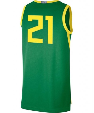 Men's 21 Apple Green Oregon Ducks Limited Basketball Jersey $39.60 Jersey