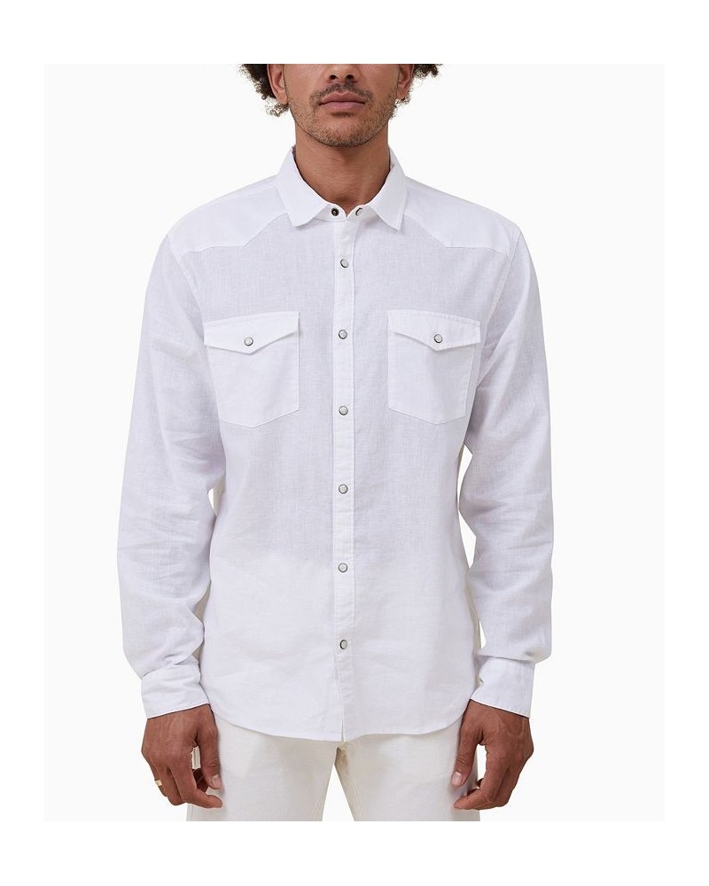 Men's Dallas Long Sleeve Shirt White $33.60 Shirts