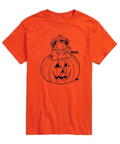 Men's Garfield Pumpkin T-shirt Orange $18.54 T-Shirts