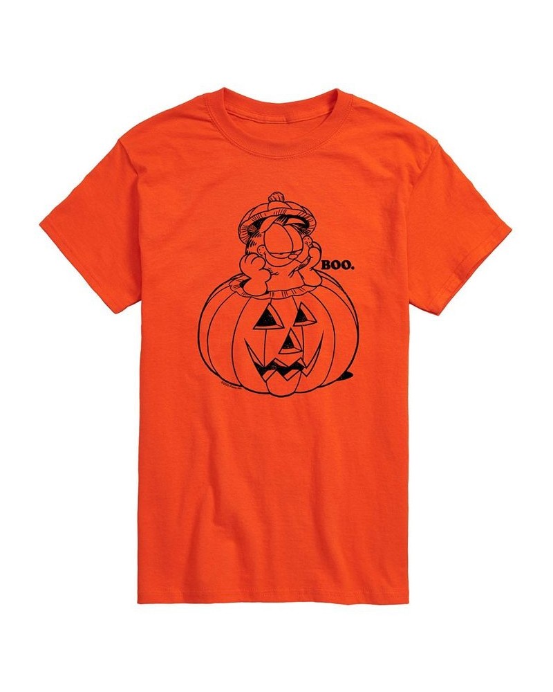 Men's Garfield Pumpkin T-shirt Orange $18.54 T-Shirts