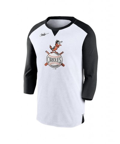 Men's White, Black Baltimore Orioles Rewind 3/4-Sleeve T-shirt $22.00 T-Shirts