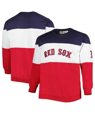 Men's Navy, Red Boston Red Sox Big and Tall Pullover Sweatshirt $33.00 Sweatshirt