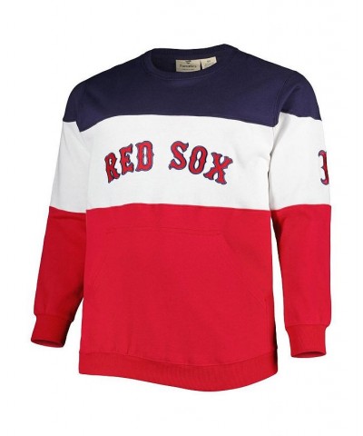 Men's Navy, Red Boston Red Sox Big and Tall Pullover Sweatshirt $33.00 Sweatshirt