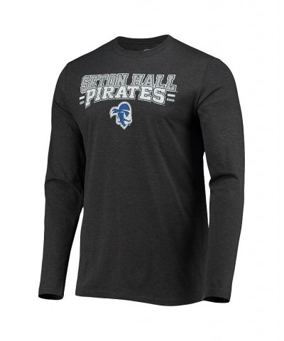 Men's Blue, Heathered Charcoal Seton Hall Pirates Meter Long Sleeve T-shirt and Pants Sleep Set $41.59 Pajama