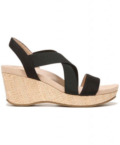 Delta-2 Wedge Sandals Black $45.90 Shoes