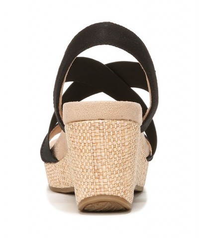 Delta-2 Wedge Sandals Black $45.90 Shoes