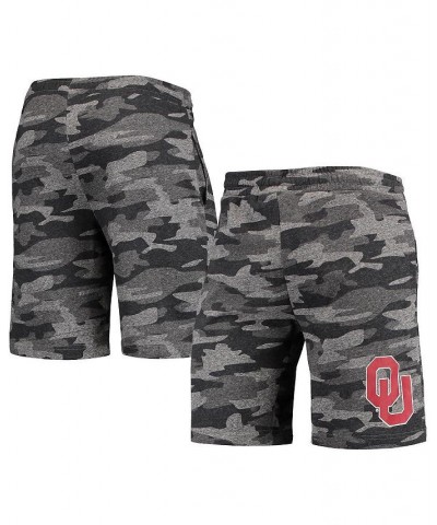 Men's Charcoal, Gray Oklahoma Sooners Camo Backup Terry Jam Lounge Shorts $26.99 Shorts