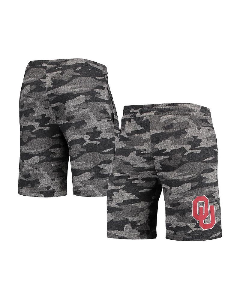 Men's Charcoal, Gray Oklahoma Sooners Camo Backup Terry Jam Lounge Shorts $26.99 Shorts