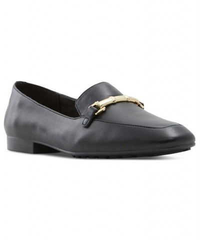 Women's Boska Bit-Ornament Tailored Loafer Flats Black $35.00 Shoes