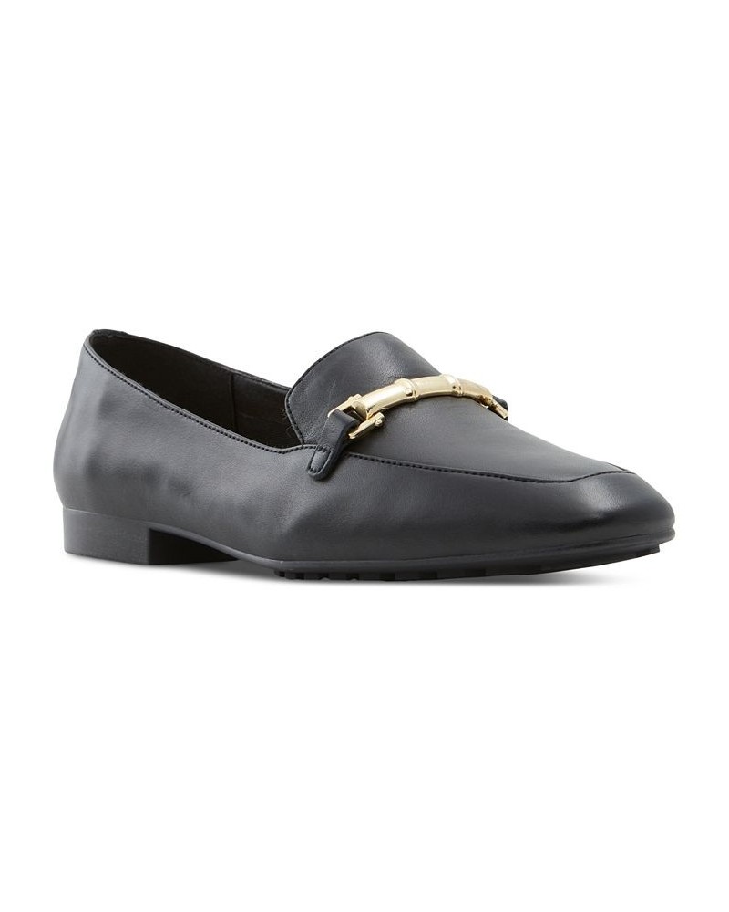 Women's Boska Bit-Ornament Tailored Loafer Flats Black $35.00 Shoes