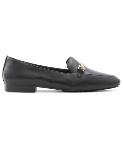 Women's Boska Bit-Ornament Tailored Loafer Flats Black $35.00 Shoes