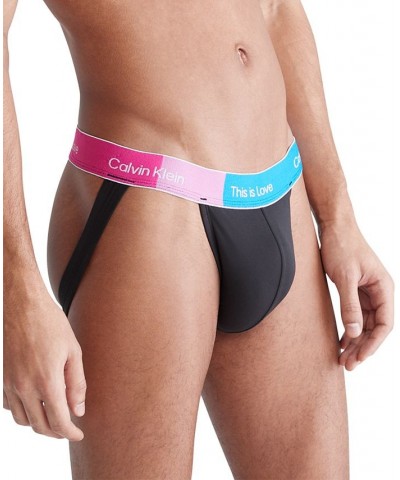 Men's Pride This Is Love Jock Strap Black $17.48 Underwear