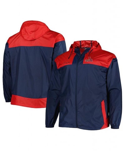 Men's Navy St. Louis Cardinals Flash Forward Challenger Omni-Shade Big and Tall Full-Zip Windbreaker $47.00 Jackets