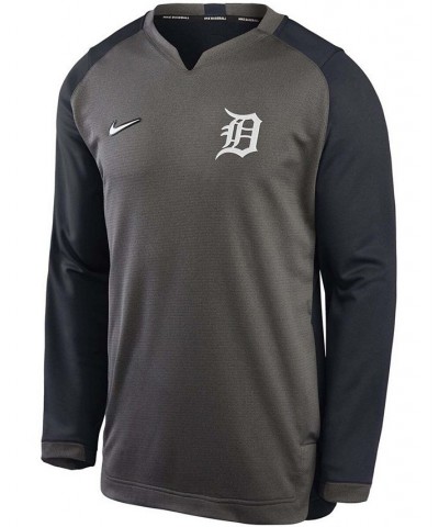 Men's Charcoal, Navy Detroit Tigers Authentic Collection Thermal Crew Performance Pullover Sweatshirt $53.99 Sweatshirt