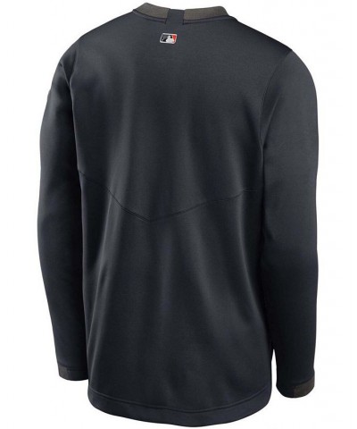 Men's Charcoal, Navy Detroit Tigers Authentic Collection Thermal Crew Performance Pullover Sweatshirt $53.99 Sweatshirt