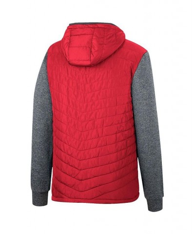 Men's Scarlet, Charcoal Nebraska Huskers Course Herringbone Full-Zip Hoodie $41.40 Jackets