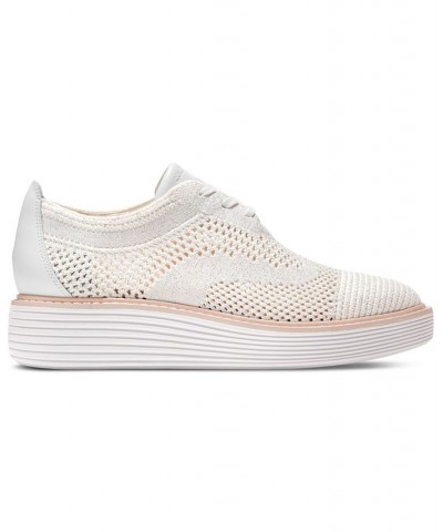 Women's OriginalGrand Stitchlite Platform Oxfords White $59.40 Shoes