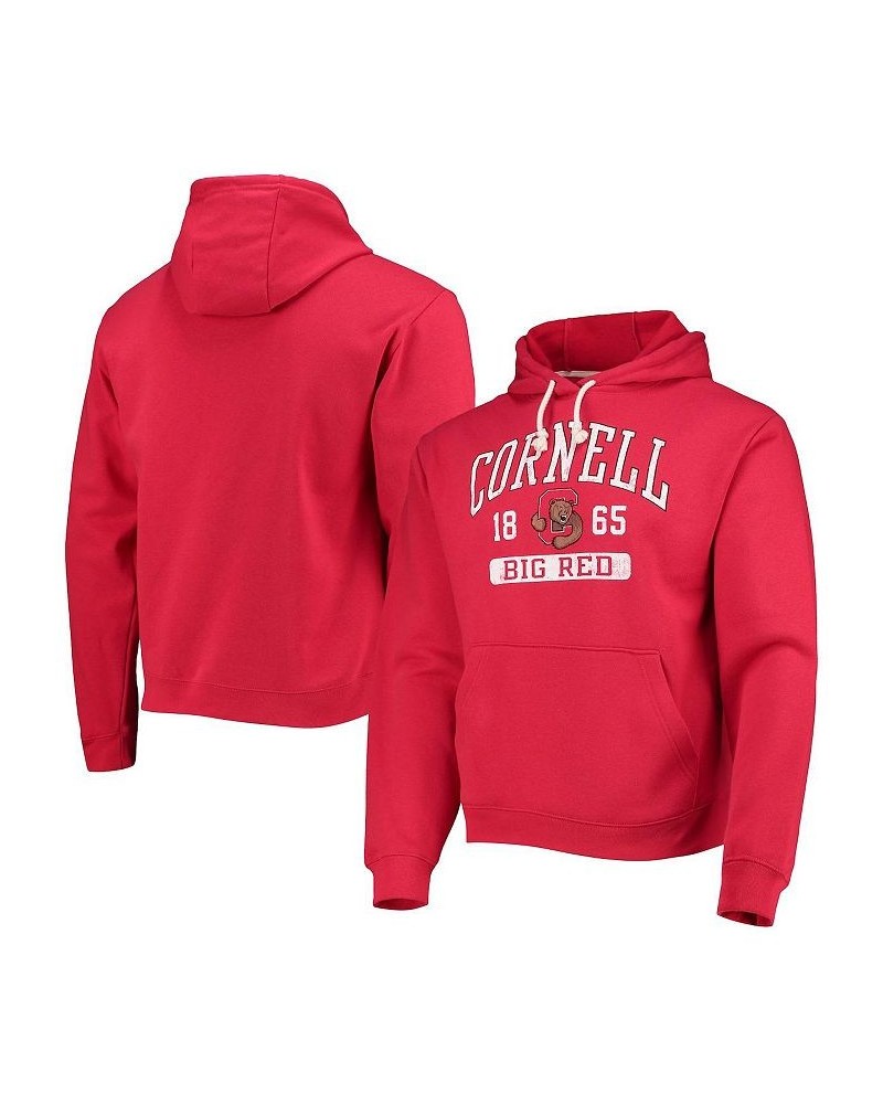 Men's Red Cornell Big Red Volume Up Essential Fleece Pullover Hoodie $30.75 Sweatshirt