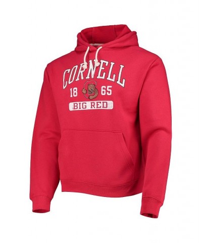 Men's Red Cornell Big Red Volume Up Essential Fleece Pullover Hoodie $30.75 Sweatshirt