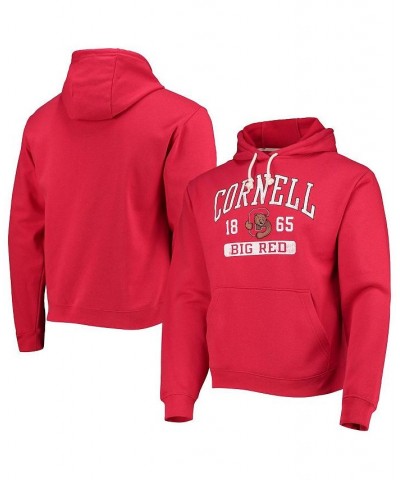 Men's Red Cornell Big Red Volume Up Essential Fleece Pullover Hoodie $30.75 Sweatshirt