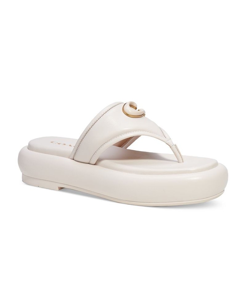 Women's Sylvie Bubble Flatform Thong Sandals White $71.75 Shoes