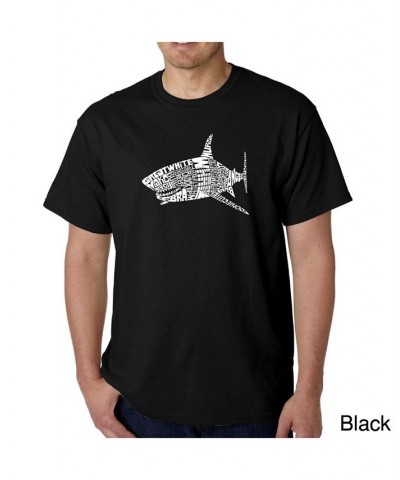 Mens Word Art T-Shirt - Shark Species Black $23.39 T-Shirts