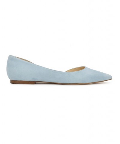 Women's Blaha D'orsay Slip-on Flats Blue $40.59 Shoes