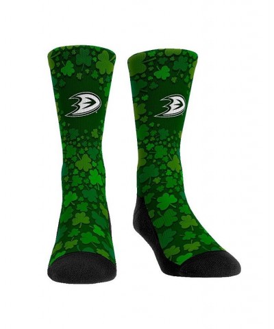 Men's and Women's Socks Anaheim Ducks St. Patty's Day Shamrock Crew Socks $15.00 Socks