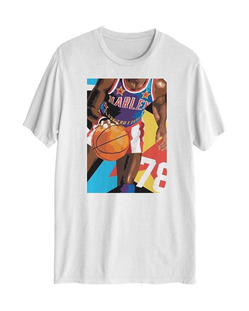 Men's Harlem Globetrotters Short Sleeve T-shirt White $9.80 T-Shirts