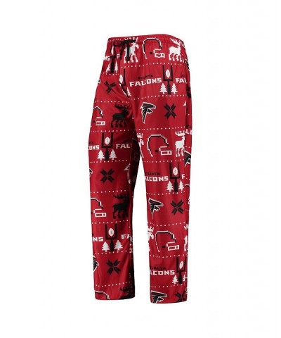 Men's Red Atlanta Falcons Wordmark Ugly Pajama Set $32.20 Pajama