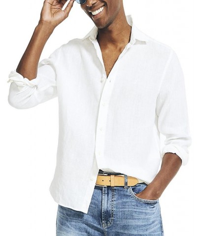 Men's Classic-Fit Long-Sleeve Button-Up Solid Linen Shirt PD01 $30.96 Shirts