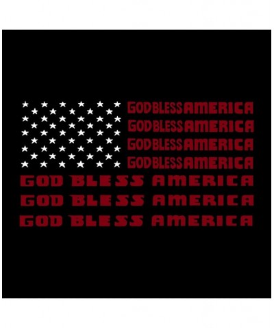 Men's Word Art Hooded Sweatshirt - God Bless America Gray $25.20 Sweatshirt