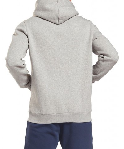 Men's Logo-Print Fleece Hoodie Medium Heather Grey/Black $17.60 Sweatshirt