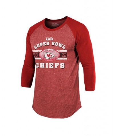 Men's Threads Red Kansas City Chiefs Super Bowl LVII Tri-Blend Make It Happen Raglan 3/4 Sleeve T-shirt $24.36 T-Shirts