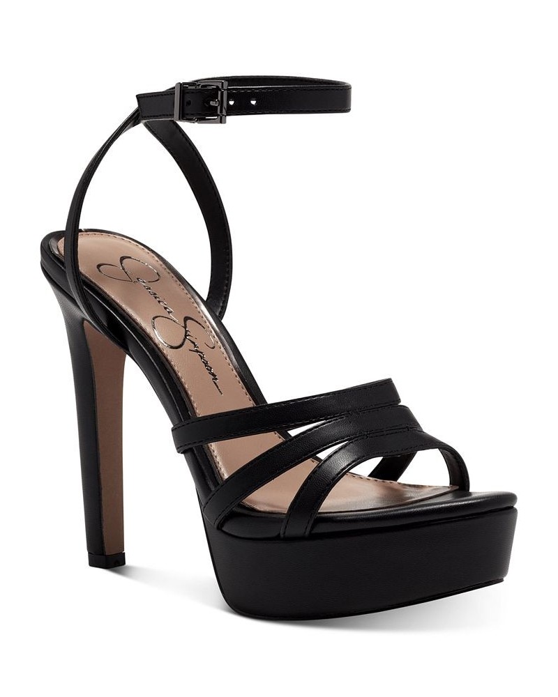 Women's Balina Platform Dress Sandals Black $28.21 Shoes