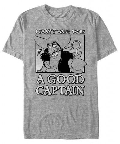 Disney Men's Peter Pan Captain Hook Not a Good Captain, Short Sleeve T-Shirt Gray $16.10 T-Shirts