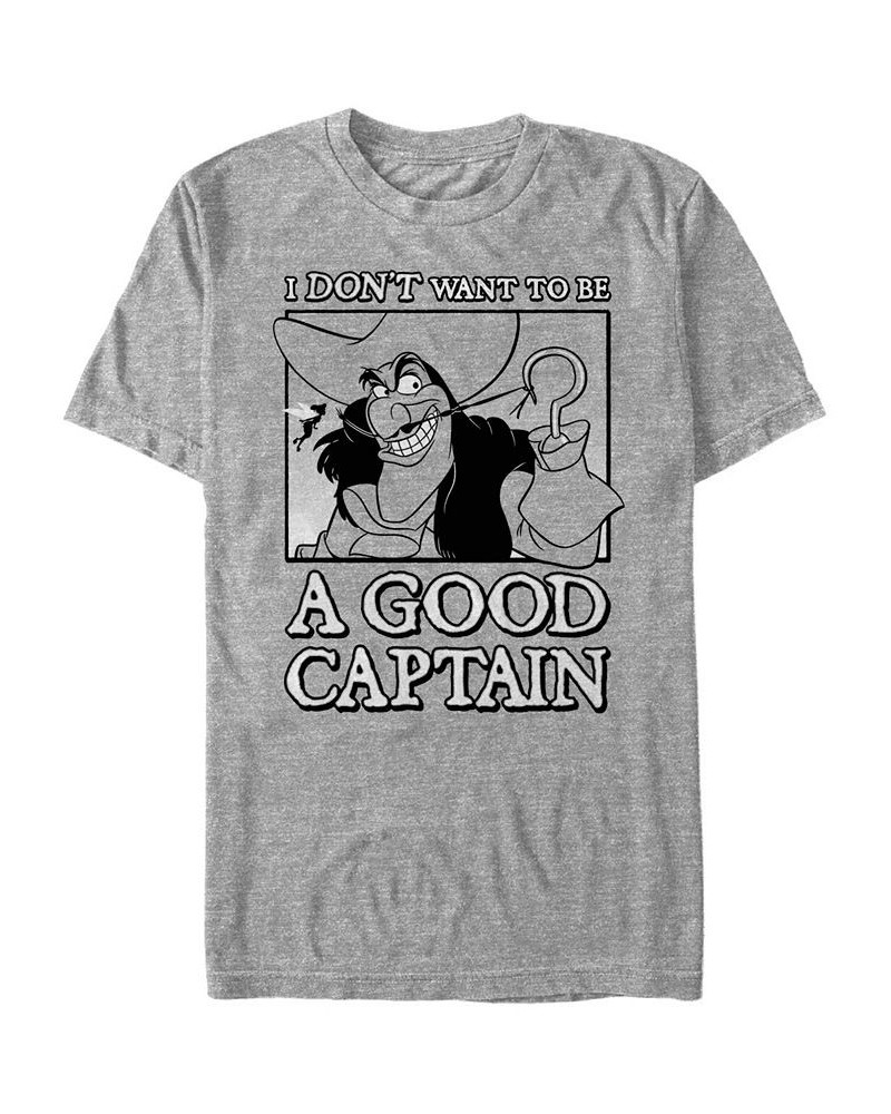 Disney Men's Peter Pan Captain Hook Not a Good Captain, Short Sleeve T-Shirt Gray $16.10 T-Shirts