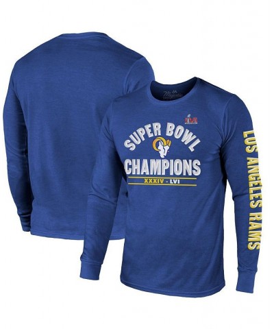 Men's Threads Royal Los Angeles Rams 2-Time Super Bowl Champions Always Champs Tri-Blend Long Sleeve T-shirt $26.68 T-Shirts