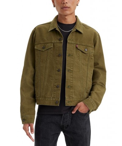 Men's Denim Trucker Jacket Dark Olive $45.89 Jackets