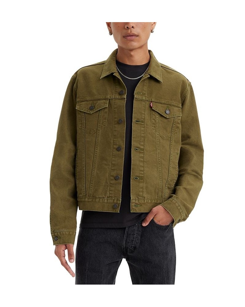 Men's Denim Trucker Jacket Dark Olive $45.89 Jackets