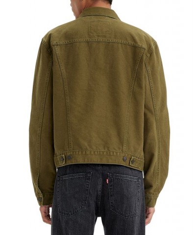 Men's Denim Trucker Jacket Dark Olive $45.89 Jackets