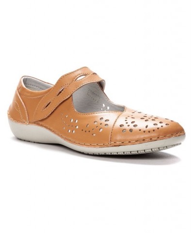 Women's Calista Mary Jane Shoes Tan/Beige $48.42 Shoes