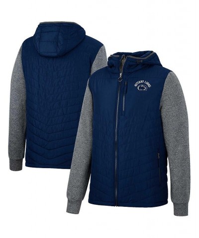 Men's Navy Penn State Nittany Lions Course Herringbone Full-Zip Hoodie $40.50 Jackets