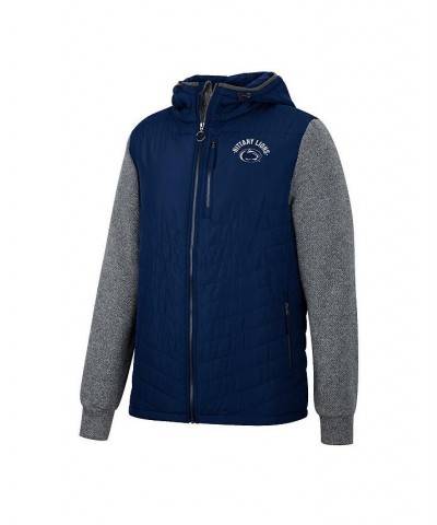 Men's Navy Penn State Nittany Lions Course Herringbone Full-Zip Hoodie $40.50 Jackets