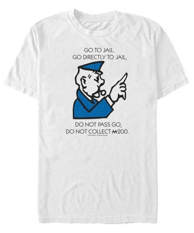 Men's Go to Jail Short Sleeve Crew T-shirt White $14.35 T-Shirts