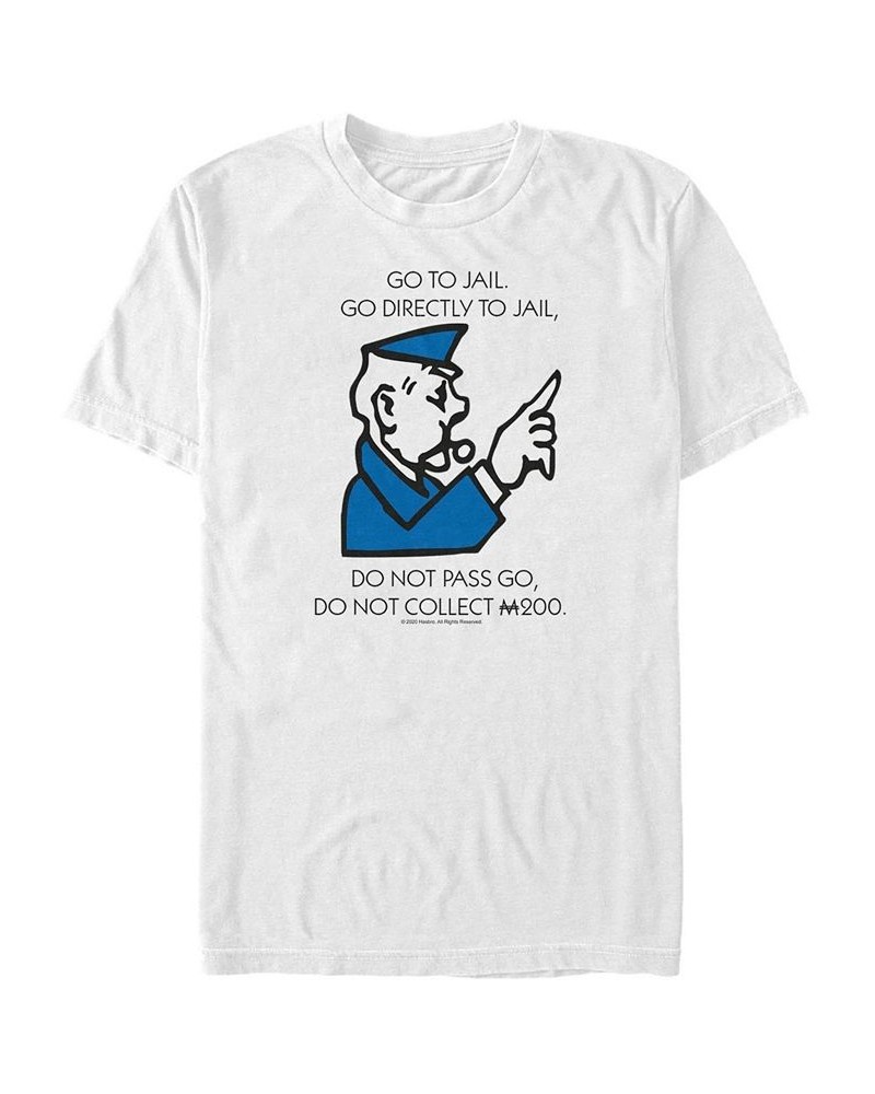 Men's Go to Jail Short Sleeve Crew T-shirt White $14.35 T-Shirts