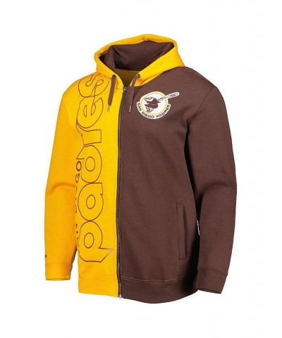 Men's Gold, Brown San Diego Padres Fleece Full-Zip Hoodie $40.30 Sweatshirt