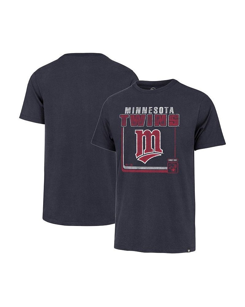 Men's Navy Minnesota Twins Borderline Franklin T-shirt $24.29 T-Shirts